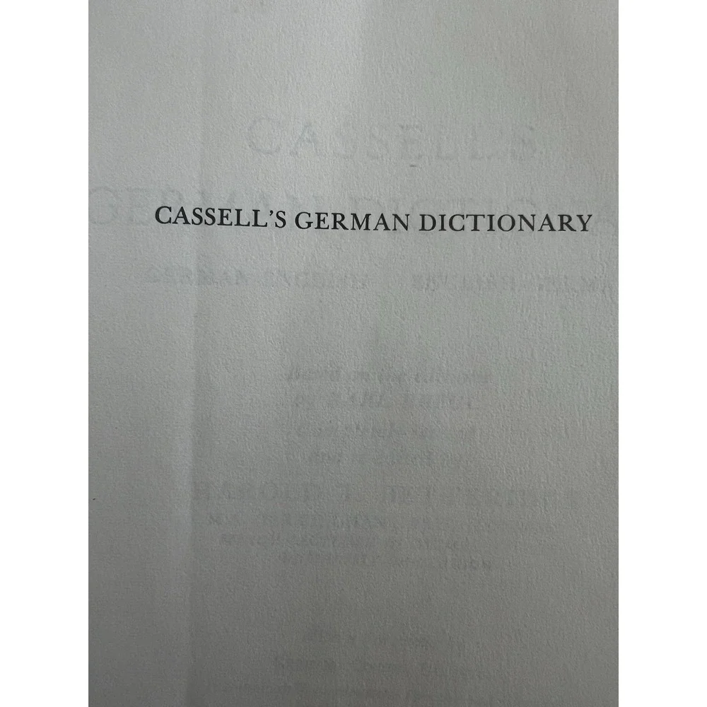 Cassell's German Dictionary Hardcover Thumb Indexed 1977 Betteridge English